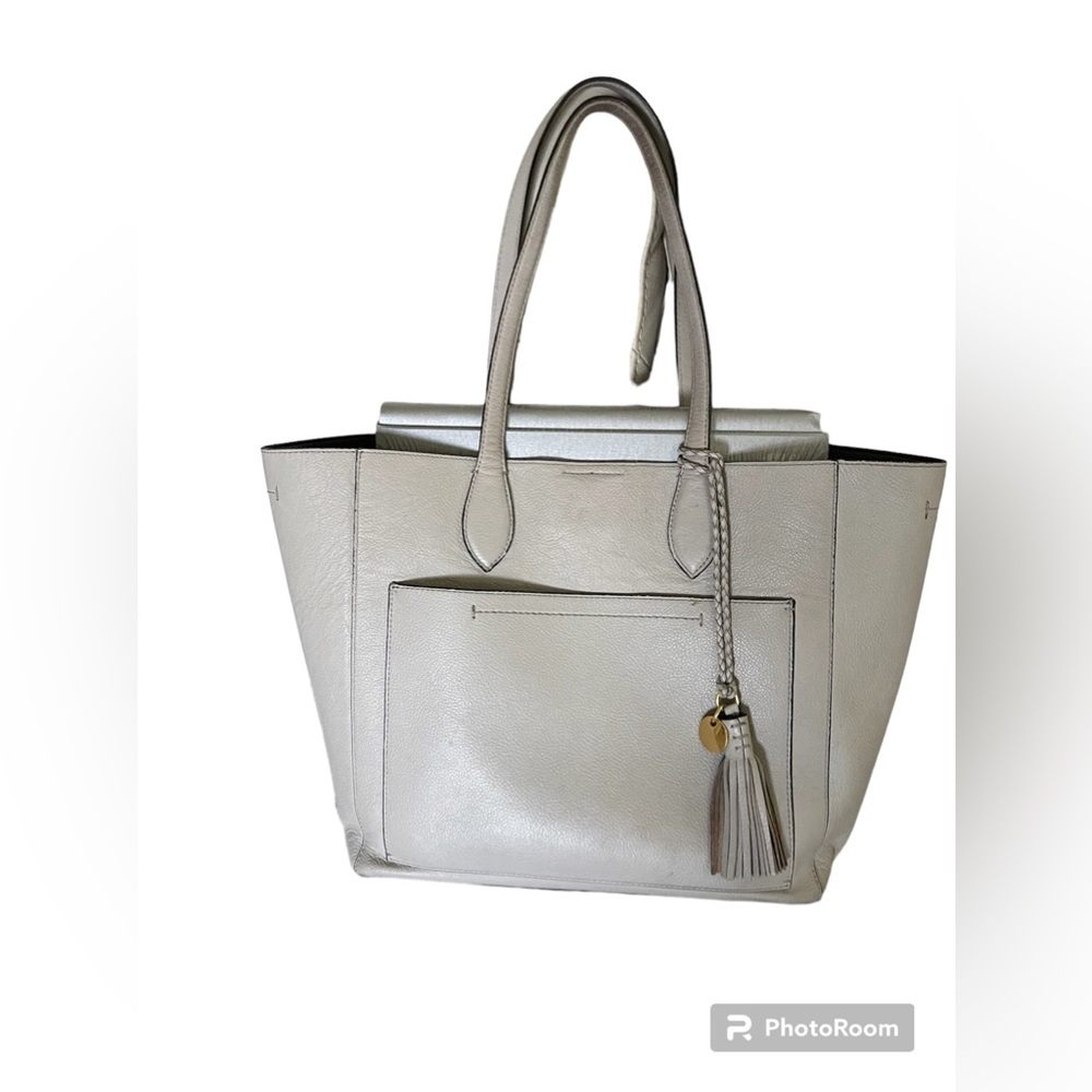 Cole Haan tote 20”x12” light gray ( I believe the color is called “dove”)